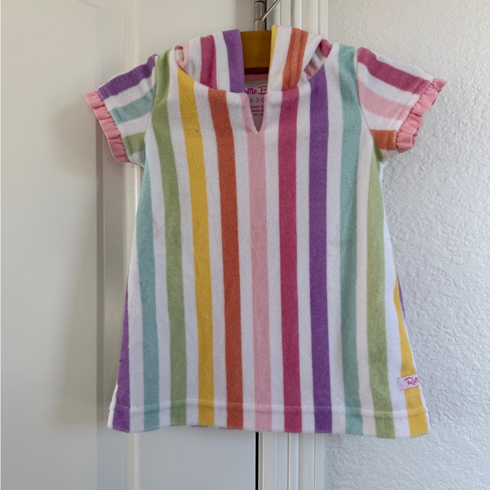 Ruffle Butts Multicolor Striped Terry Coverup 3-6 months